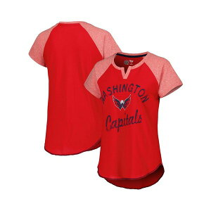 �X�^�[�^�[ ���f�B�[�X T�V���c �g�b�v�X Women's Red Washington Capitals Grand Slam Raglan Notch Neck T-shirt Red