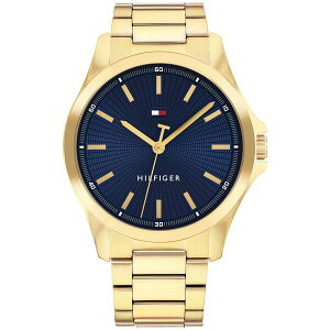 トミー ヒルフィガー メンズ ブレスレット・バングル・アンクレット アクセサリー Men's Quartz Gold-Tone Stainless Steel Bracelet Watch 42mm Gold