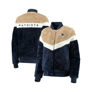 �J�[���o���N�X ���f�B�[�X �W���P�b�g���u���]�� �A�E�^�[ Women's Navy, Cream New England Patriots Riot Squad Sherpa Full-Snap Jacket Navy, Cream