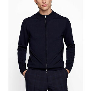 q[S{X Y jbg&Z[^[ AE^[ BOSS Men's Regular-Fit Cardigan Dark Blue