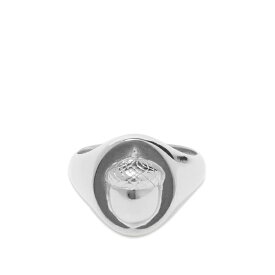 アーペーセー メンズ リング アクセサリー A.P.C. Acorn Signet Ring Silver