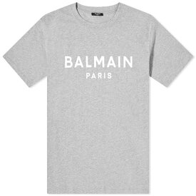 バルマン メンズ Tシャツ トップス Balmain Paris Logo T-Shirt Grey