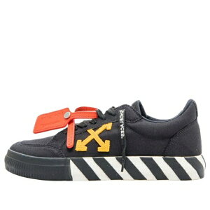 Off-White �I�t�z���C�g �����Y �X�j�[�J�[ �yOff-White Vulcanized Low Canvas 'Black Orange White' OMIA085S23FAB0011020�z �T�C�Y US_7(25.0cm)