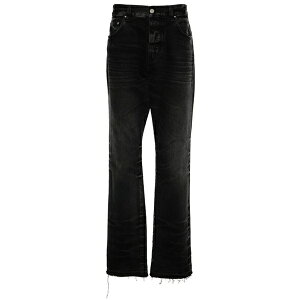 �A�~�� �����Y �f�j���p���c �{�g���X Release hem straight-leg jeans Black