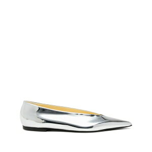 �v���G���U�V�����[ ���f�B�[�X �p���v�X �V���[�Y Slash pointed-toe flat pumps Silver