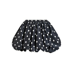 �W�����p�g�D ���f�B�[�X �X�J�[�g �{�g���X Elasticated-waist polka-dot mini a-line skirt Black