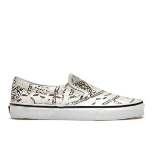 Vans �o���Y �����Y �X�j�[�J�[ �yVans Slip-On Harry Potter Marauders Map�z �T�C�Y US_7.5(25.5cm) Marauders Map/Classic White