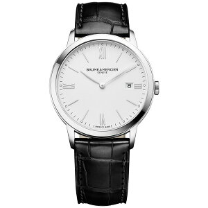 {[VG fB[X rv ANZT[ Men's Swiss Classima Black Leather Strap Watch 40mm M0A10323 Black