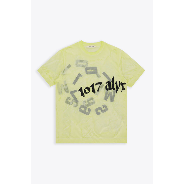 1017 アリクス 9 エスエム メンズ Tシャツ トップス Translucent Graphic S/s T-shirt Neon Yellow Cotton Translucent T-shirt - Translucent Graphic S/s T-shirt Neon Yellowのサムネイル