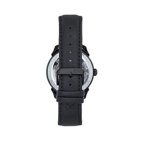 レイン レディース 腕時計 アクセサリー Men Weston Automatic Skeletonized Leather Strap Watch - Black Black