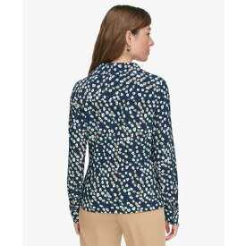トミー ヒルフィガー レディース シャツ トップス Women's Printed Button-Front Blouse Midnight Multi