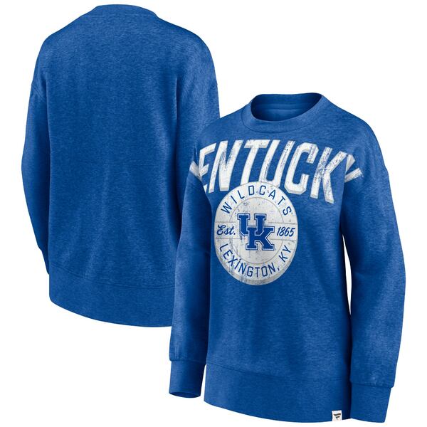 ファナティクス レディース パーカー・スウェットシャツ アウター Kentucky Wildcats Fanatics Branded Women's Jump Distribution Pullover Sweatshirt Heathered Royal