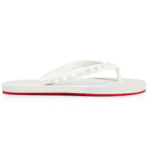 Christian Louboutin �N���X�`���� ���u�^�� ���f�B�[�X �X�j�[�J�[ �yChristian Louboutin Loubi Flip Slide White White (Women's)�z �T�C�Y EU_37(22.0cm) White/White