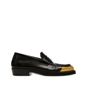 �o���}�� �����Y �X���b�|���E���[�t�@�[ �V���[�Y Square-toe leather loafers Black