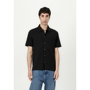 トミー ヒルフィガー メンズ サンダル シューズ OPEN FULL PLACKET - Shirt - black