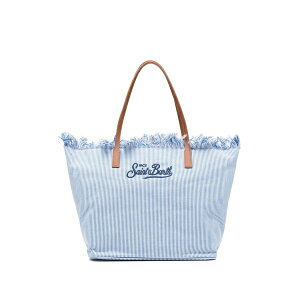 �G���V�[�c�[�Z�C���g�o�[�X ���f�B�[�X �g�[�g�o�b�O �o�b�O Fringed-detail striped-pattern tote bag Blue