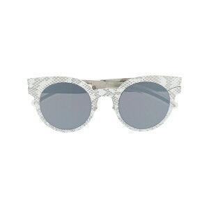 �}�C�L�[�^ ���f�B�[�X �T���O���X���A�C�E�F�A �A�N�Z�T���[ Python-print wayfarer sunglasses Silver