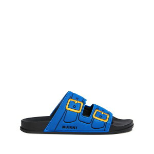 �}���j �����Y �T���_�� �V���[�Y Embroidered slip-on slides Blue