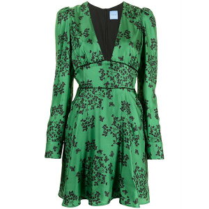 �}�b�O���[ ���f�B�[�X �����s�[�X �g�b�v�X Fable silk mini dress Green