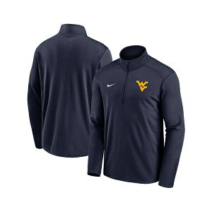 �i�C�L �����Y �p�[�J�[�E�X�E�F�b�g�V���c �A�E�^�[ Men's Navy West Virginia Mountaineers Primetime Pacer Performance Half-Zip Top Navy