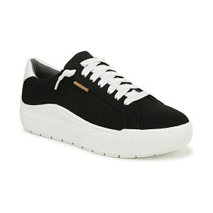hN^[EV[ fB[X Xj[J[ V[Y Women's Time Off Go Closed Round Toe Lace Up Platform Sneakers Black Microfiber