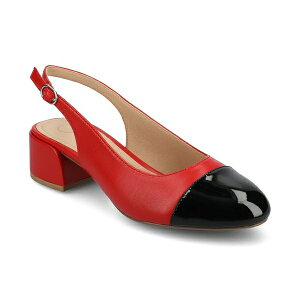 W[j[RNV fB[X pvX V[Y Women's Sammie Block Heel Slingback Pumps Red