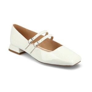 �W���[�j�[�R���N�V���� ���f�B�[�X �T���_�� �V���[�Y Women's Gredah Square Toe Double Strap Mary Jane Flats White Patent