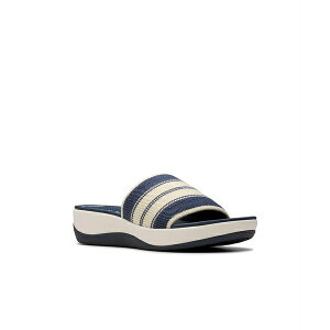 N[NX fB[X T_ V[Y Cloudsteppers Women's Arla Hollis Slip-On Flat Sandals Navy Combi Textile