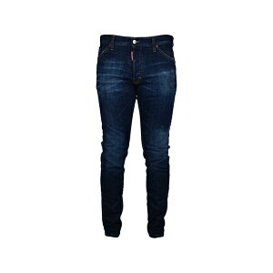 �f�B�[�X�N�G�A�[�h �����Y �f�j���p���c �{�g���X Cool guy faded-effect logo-patch jeans Blue
