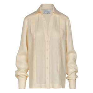 �W���n���i�E�I�[�e�B�Y ���f�B�[�X �V���c �g�b�v�X Manly guayabera linen shirt Neutrals