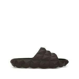���@�����e�B�m �K�����@�[�j �����Y �T���_�� �V���[�Y Roman stud flat slides Brown