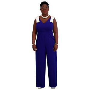 JXp[ fB[X s[X gbvX Women's Tie-Strap Jumpsuit, Regular & Plus Size Royal Sig/