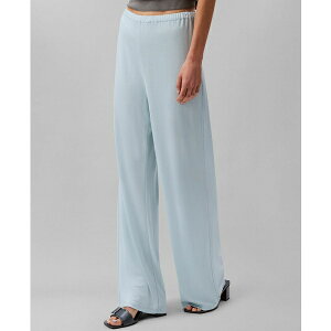 JoNC fB[X JWApc {gX Women's Shiny Pull-On Pants Cloud Blue