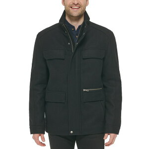 �R�[���n�[�� �����Y �W���P�b�g���u���]�� �A�E�^�[ Men's Melton Wool Multi-Pocket Field Coat Black
