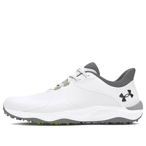 Under Armour A_[A[}[ Y Xj[J[ yUnder Armour Drive Pro Spikeless Golf Wide 'White Metallic Gun Metal' 3026921-100z TCY US_9(27.0cm)