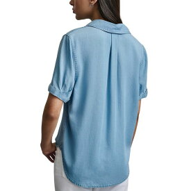 ダナキャランニューヨーク レディース カットソー トップス Women's Rolled-Sleeve Button-Up Shirt Chambray