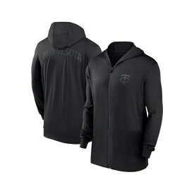 ナイキ レディース パーカー・スウェットシャツ アウター Men's Black Minnesota Twins Authentic Collection Travel Performance Full-Zip Hoodie Black