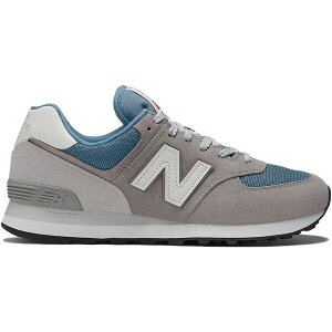 New Balance �j���[�o�����X �����Y �X�j�[�J�[ �yNew Balance 574 Grey Navy White Leather�z �T�C�Y US_5.5(23.5cm) Grey/Navy/White