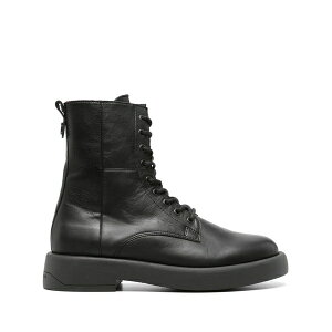 �g�~�[ �q���t�B�K�[ �����Y �u�[�c �V���[�Y Monogram-plaque leather ankle boots Black