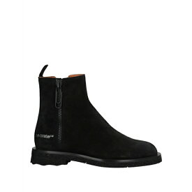 【送料無料】 オフホワイト メンズ ブーツ シューズ Ankle boots Black