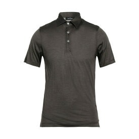 【送料無料】 グランサッソ メンズ ポロシャツ トップス Polo shirts Dark brown