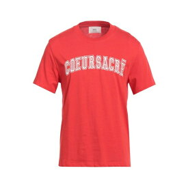 【送料無料】 アミ アレクサンドル マテュッシ メンズ Tシャツ トップス T-shirts Red