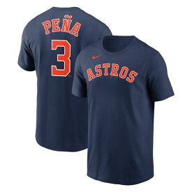 ナイキ メンズ Tシャツ トップス Jeremy Pe?a Houston Astros Nike Player Name & Number TShirt Navy