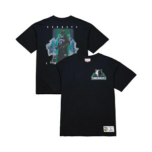 ~b`F&lX Y Vc gbvX Men's Kevin Garnett Black Minnesota Timberwolves Hardwood Classics NBA Legends T-Shirt Black