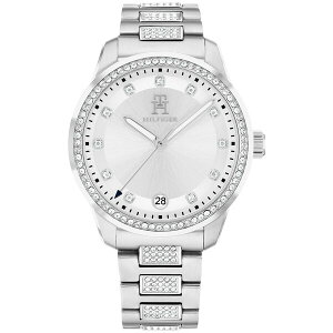 g~[ qtBK[ fB[X uXbgEoOEANbg ANZT[ Women's Quartz Silver-Tone Stainless Steel with Crystals Bracelet Watch 36mm Silver and Crystals