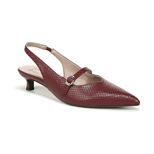 �i�`�����C�U�[ ���f�B�[�X �p���v�X �V���[�Y Women's Grayson Pointed Toe Kitten Heel Slingback Pumps Cranberry Snake Embossed Faux Leather