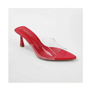 o[lX fB[X Xb|E[t@[ V[Y Cana Transparent Slip-On Heels Red
