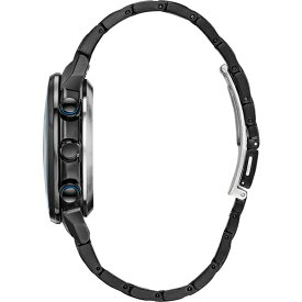 シチズン レディース 腕時計 アクセサリー Eco-Drive Men's Satellite Wave GPS Black-Tone Stainless Steel Bracelet Watch 44mm Black