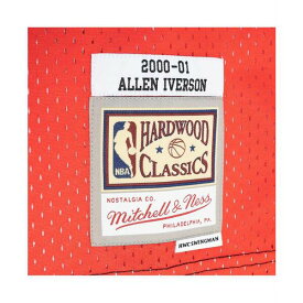ミッチェル&ネス レディース Tシャツ トップス Men's Allen Iverson Black, Red Philadelphia 76ers Hardwood Classics 2000-01 Split Swingman Jersey Black, Red