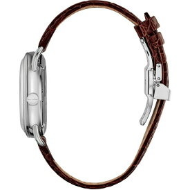 ブロバ レディース 腕時計 アクセサリー LIMITED EDITION Women's Swiss Automatic Joseph Bulova Brown Leather Strap Watch 34.5mm Brown